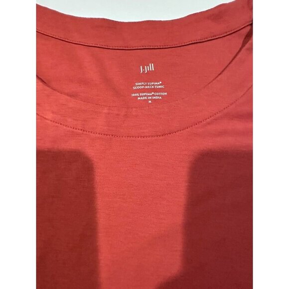 EUC Womens J Jill Simply Supima Scoop Neck Tunic Size Medium M Shirt Top Coral - Picture 3 of 9